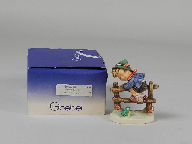 Goebel Hummel Retreat to Safety: trademark 6, with box, excellent condition, 4" h