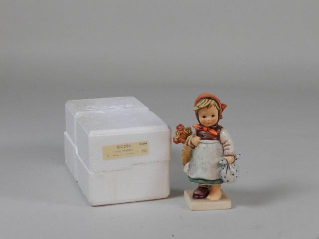 Goebel Hummel Weary Wanderer: trademark 6, with box, crazing on base, 5 3/4" h