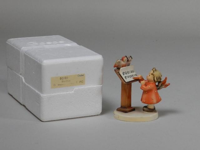 Goebel Hummel Bird Duet: trademark 6, with box, crazing on base, 4" h
