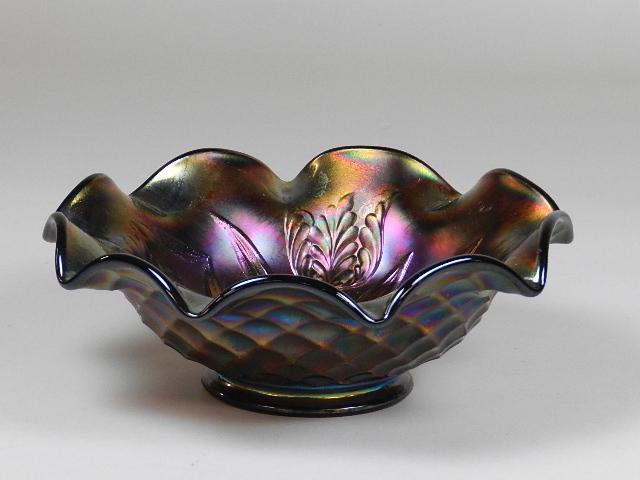 Fenton Carnival Glass Butterfly Bowl