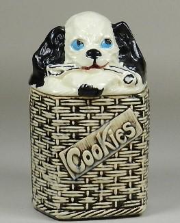 McCoy Puppy Dog in Basket Cookie Jar (1 of 3)