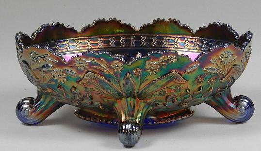 Fenton Carnival Glass Footed Bowl (1 of 4)