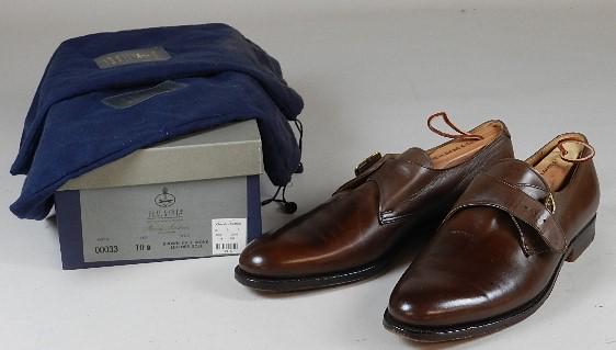 Brooks Brothers Peal & Co Shoes: size 10D, brown calf monk leather, wear to bottom