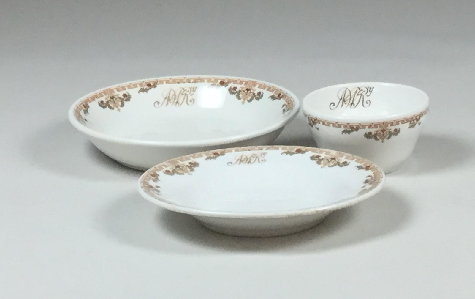 3 Pieces Norfolk & Western Railway Cavalier China (1 of 4)