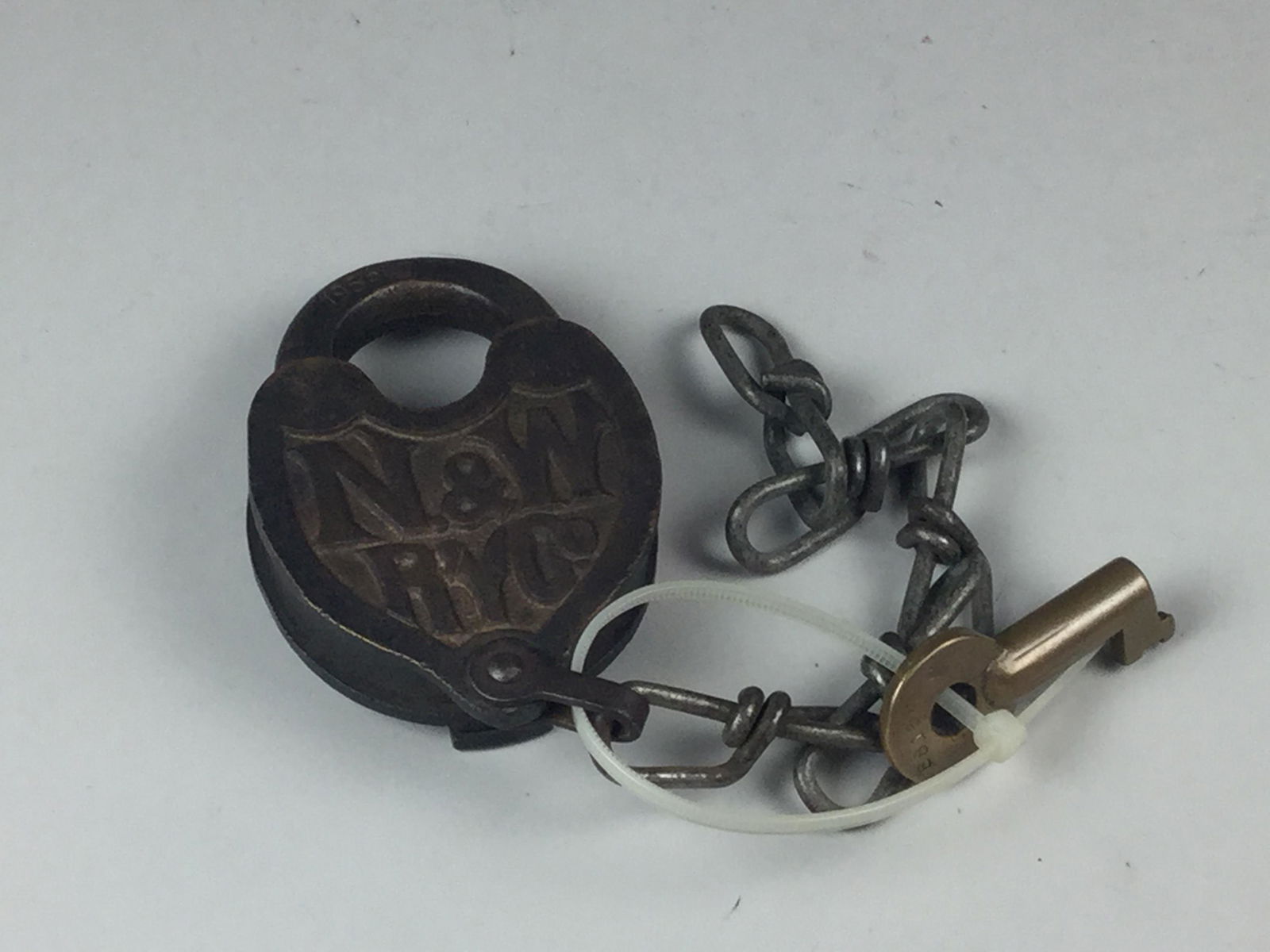 Norfolk & Western Railway Brass Heart Lock (1 of 3)