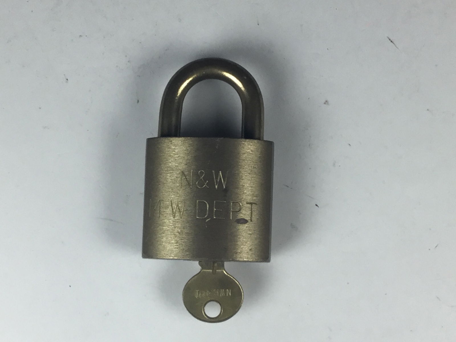 Norfolk & Western Railway MW Department Brass Lock (1 of 3)