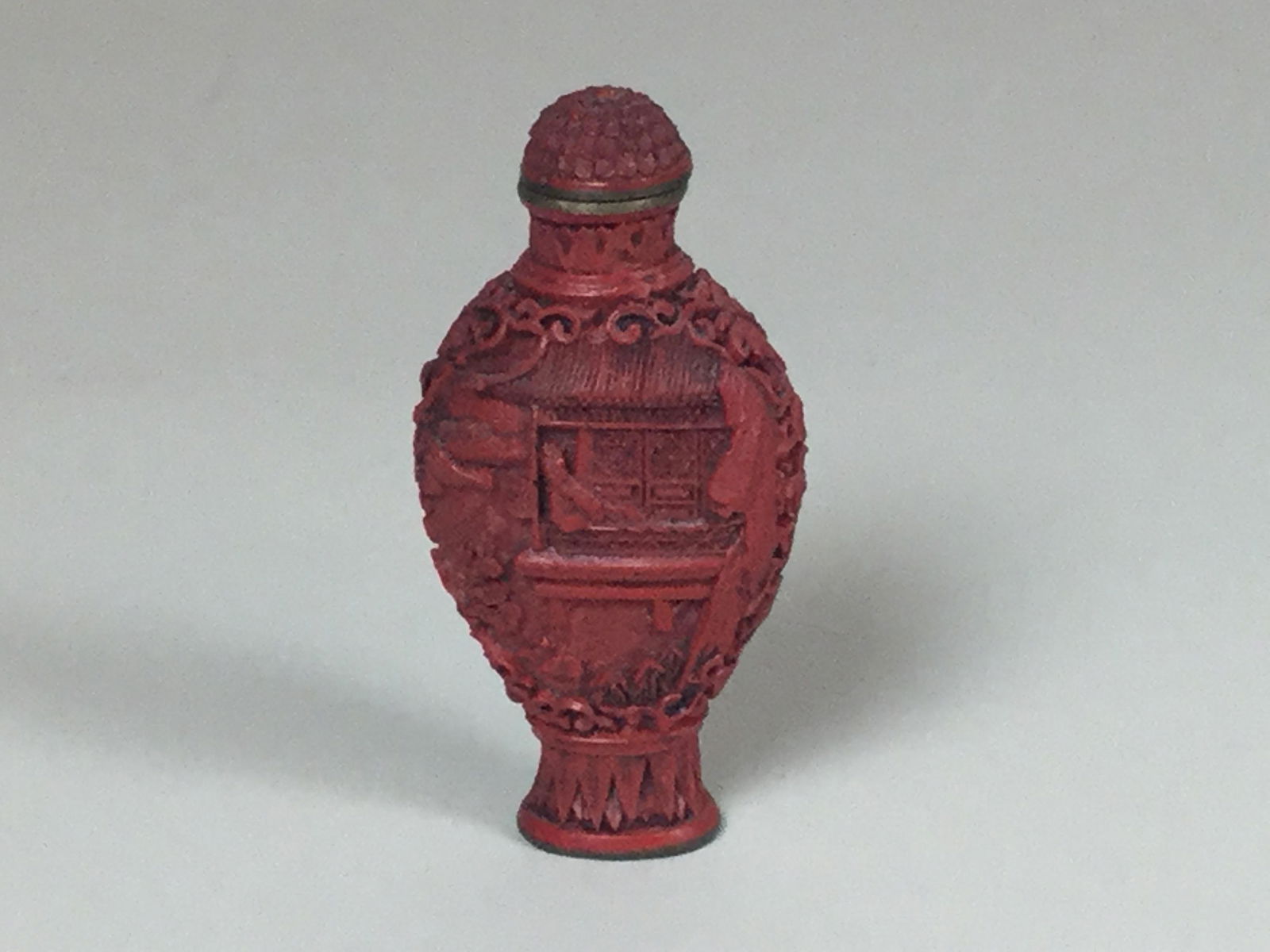 Chinese Cinnabar Snuff Bottle (1 of 5)