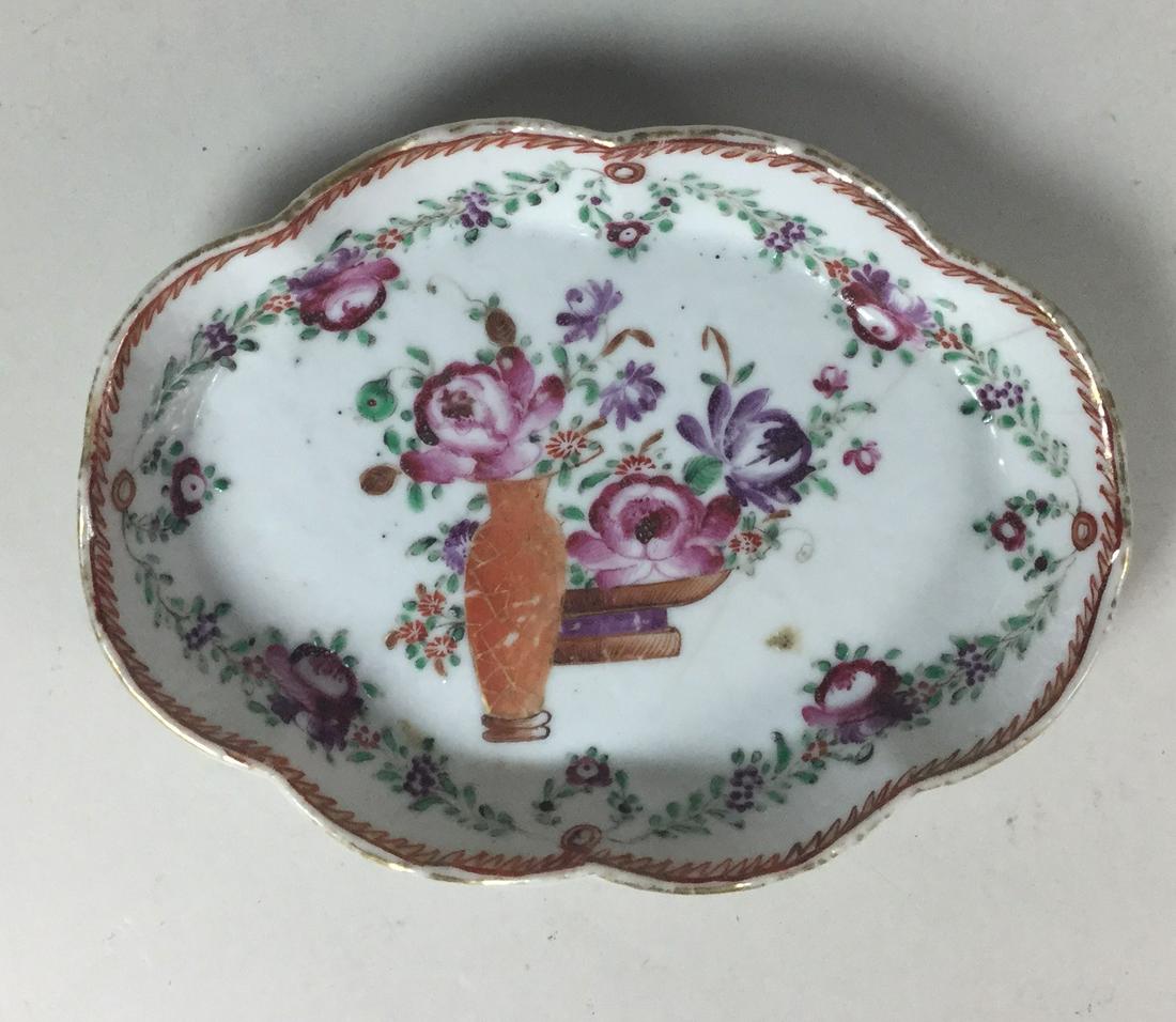 Early Chinese Export Famille Rose Pin Tray (1 of 2)