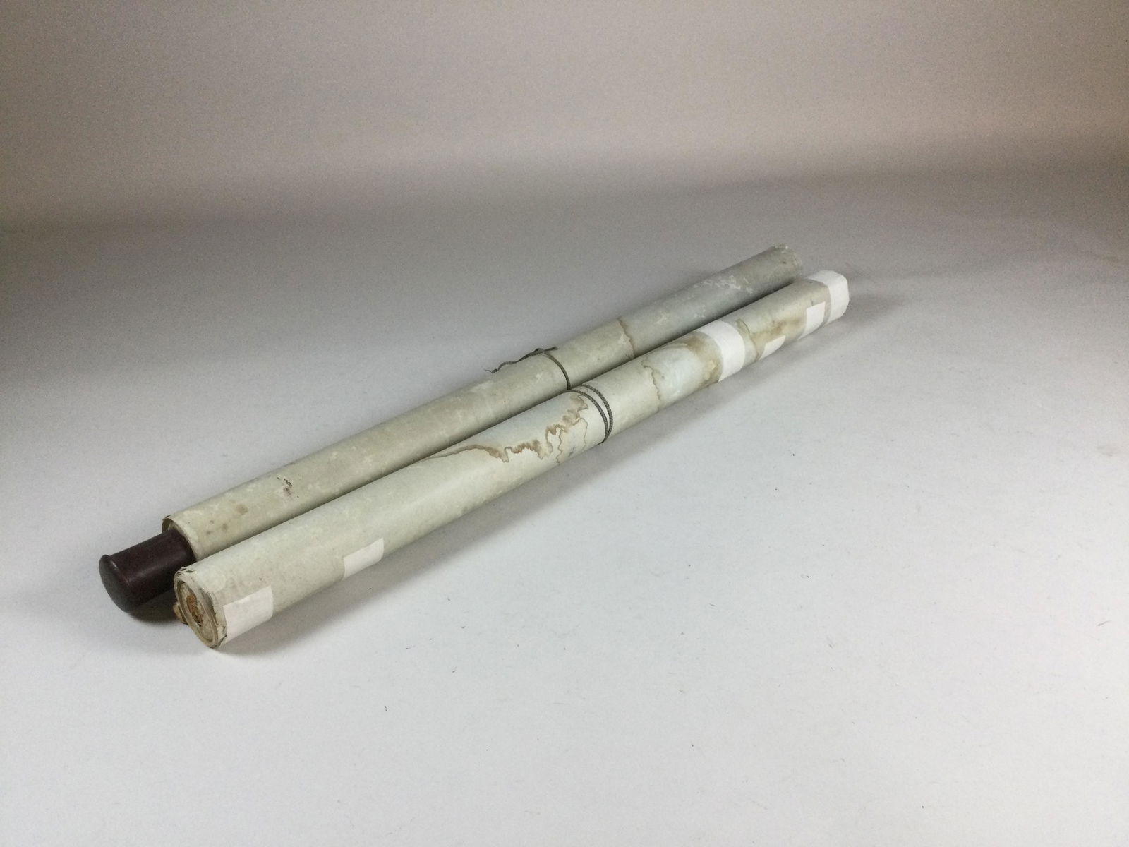 Two Large Chinese Hand Painted Watercolor Scrolls (1 of 13)