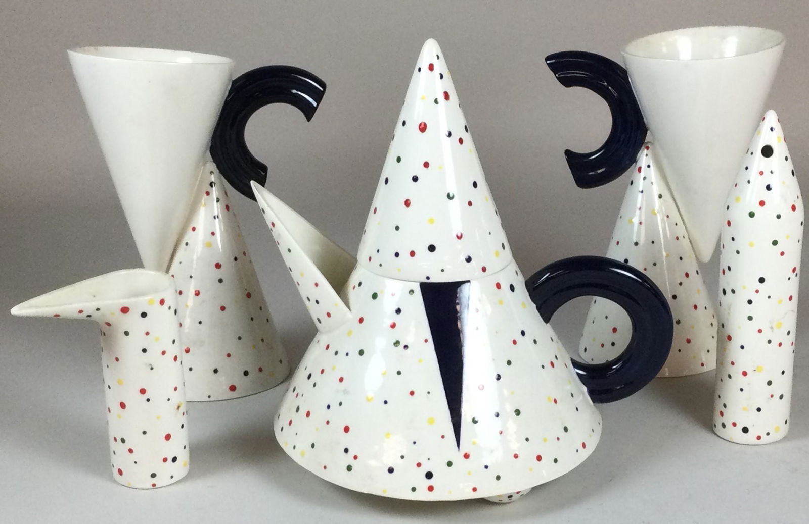 Post Modern Art Pottery 5 Piece Tea Service (1 of 10)