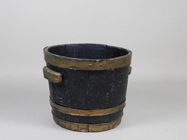 Early Wooden Bucket with Tin Bands (1 of 6)