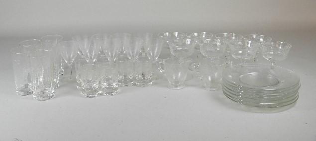 37 Pieces of Wheel Cut Stemware (1 of 6)