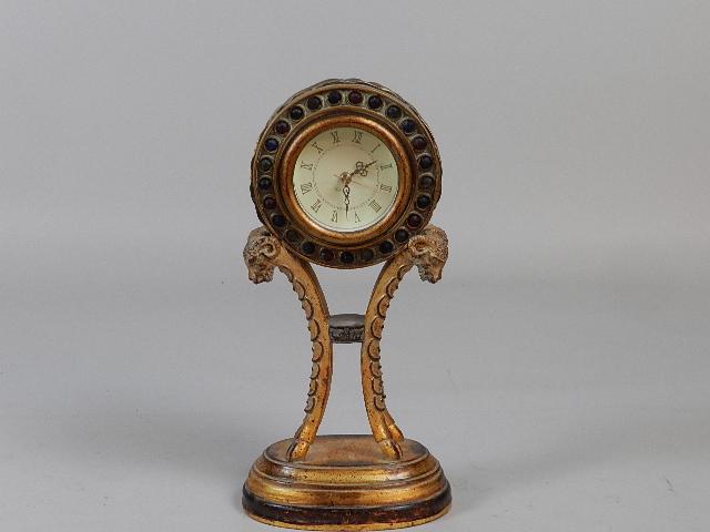 Decorative Resin Clock with Rams Heads (1 of 5)