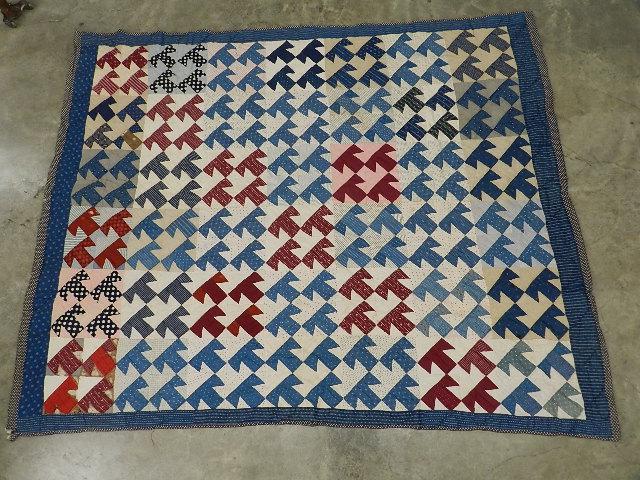Antique Quilt in a T Block Pattern (1 of 6)