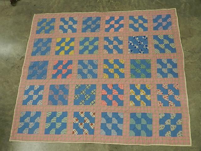 Hand Sewn Quilt in Bow Tie Pattern (1 of 4)