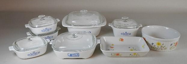 Corning Baking Dishes: with lids, various sizes