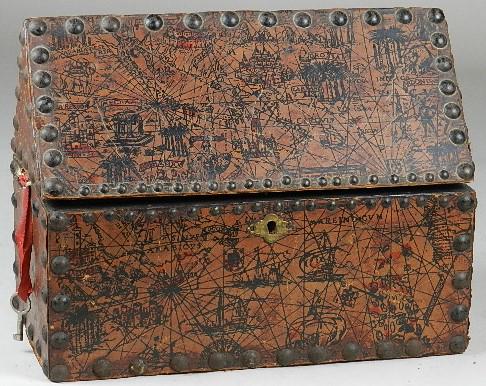 European Leather Covered Decorative Box (1 of 6)