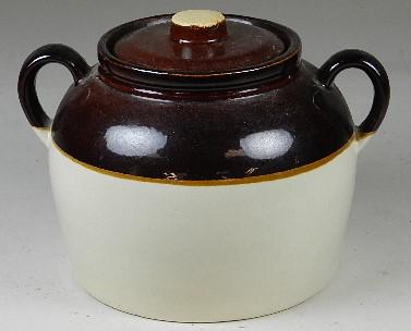 Large Stoneware Double Handled Lidded Bean Pot (1 of 4)