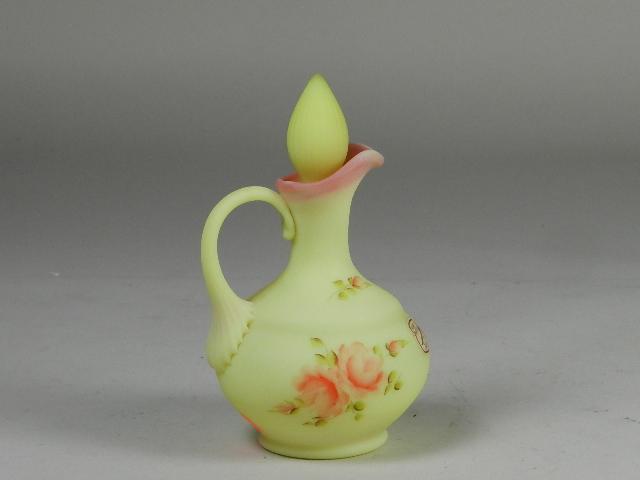 Fenton Burmese Hand Painted Cruet (1 of 5)