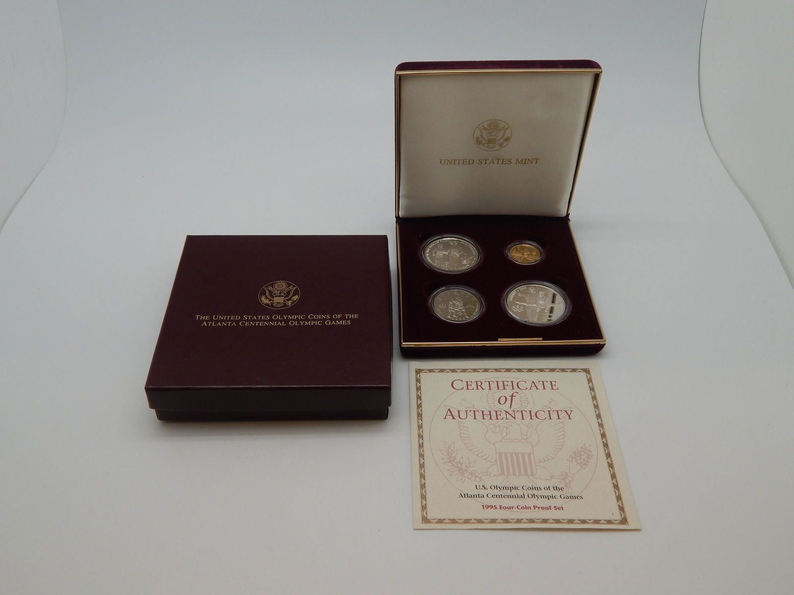 1995 US Olympics Atlanta Centennial Games 4 Coin Proof (1 of 1)