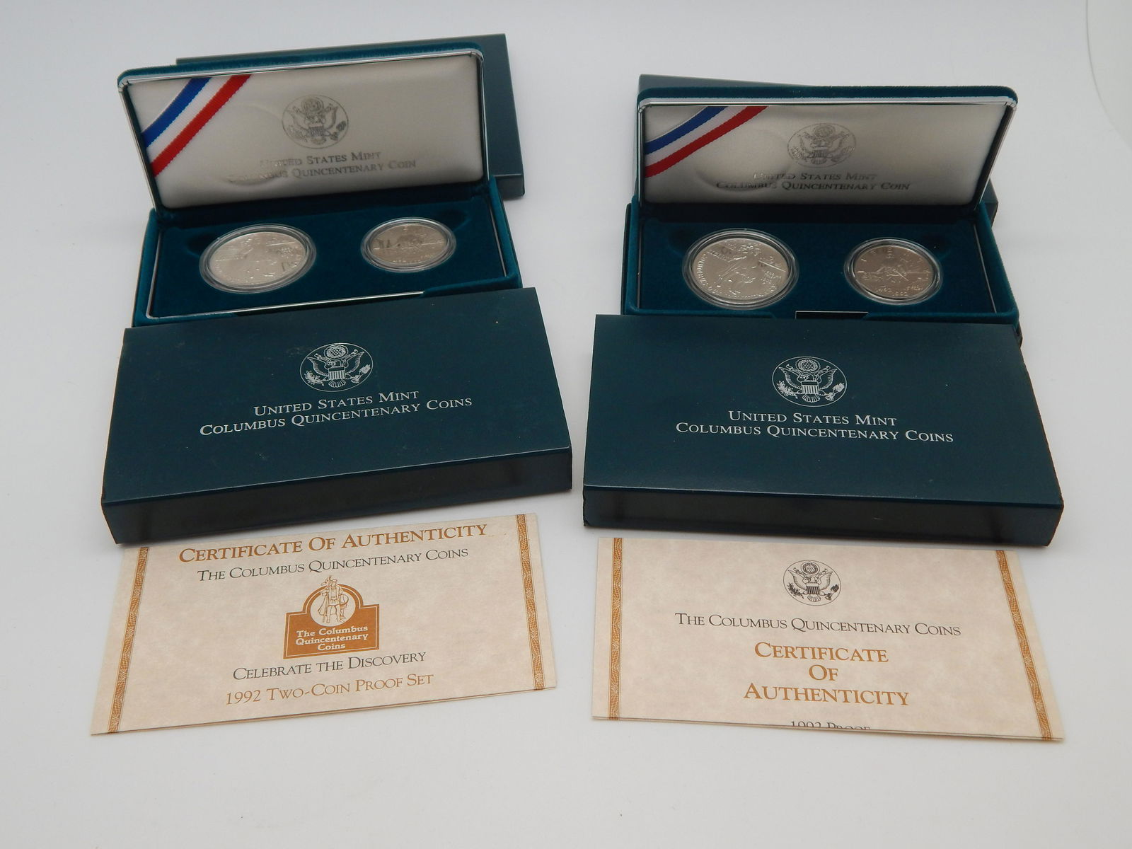 Two 1992 Columbus Quincentenary 2 Coin Proof Sets (1 of 1)