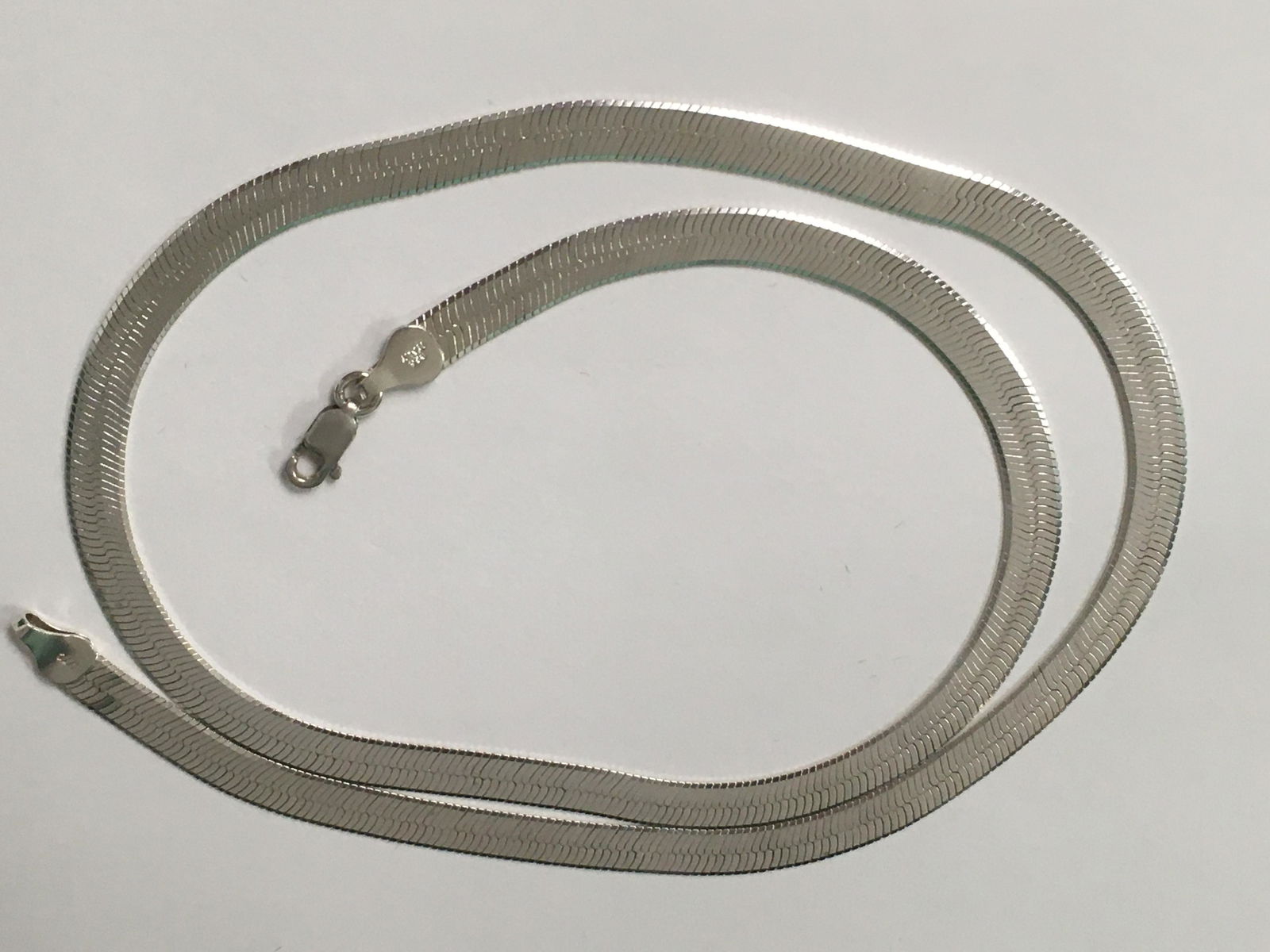 Sterling Herringbone Necklace (1 of 2)