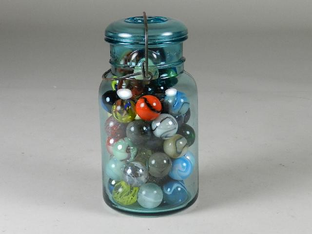Quart Jar of Large Marbles (1 of 5)