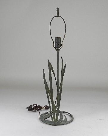 Vintage Arts & Crafts Patinated Bronze Cattail Table (1 of 4)