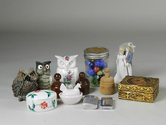 Group of Knick Knacks, Miniature Butter Molds, Marbles, (1 of 4)