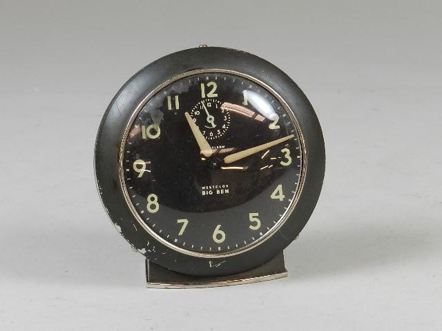 Westclox Big Ben Alarm Clock: wear to paint, does not run, 5" h x 3" w