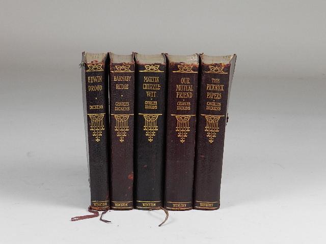5 Leather Bound Books by Charles Dickens (1 of 15)