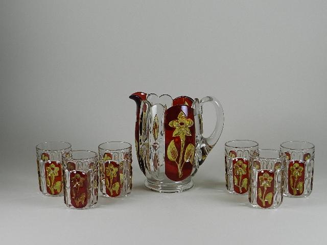 EAPG Greensburg Glass Co Pitcher & 6 Tumblers (1 of 3)
