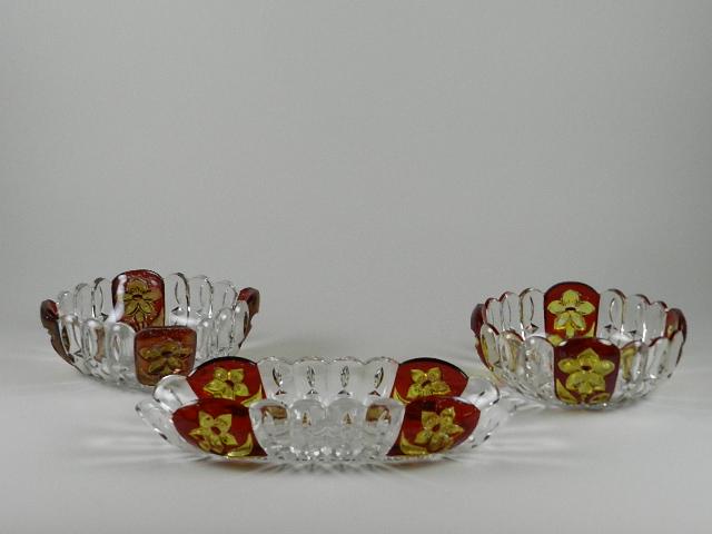 3 Pieces EAPG Greensburg Glass Co Celery Tray & 2 Bowls (1 of 4)