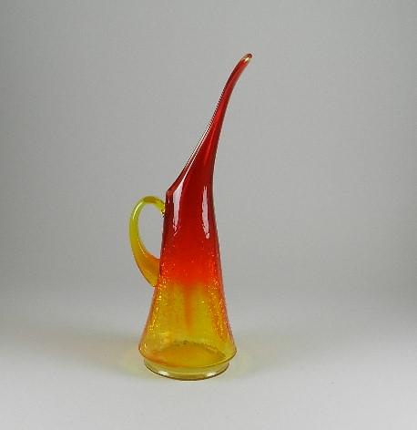 Vintage Kanawha Amberina Crackle Glass Pitcher (1 of 3)