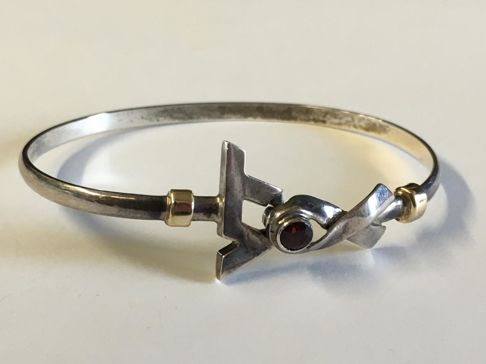 Sterling & 14k Yellow Gold Virginia Tech Bracelet with: 6" long