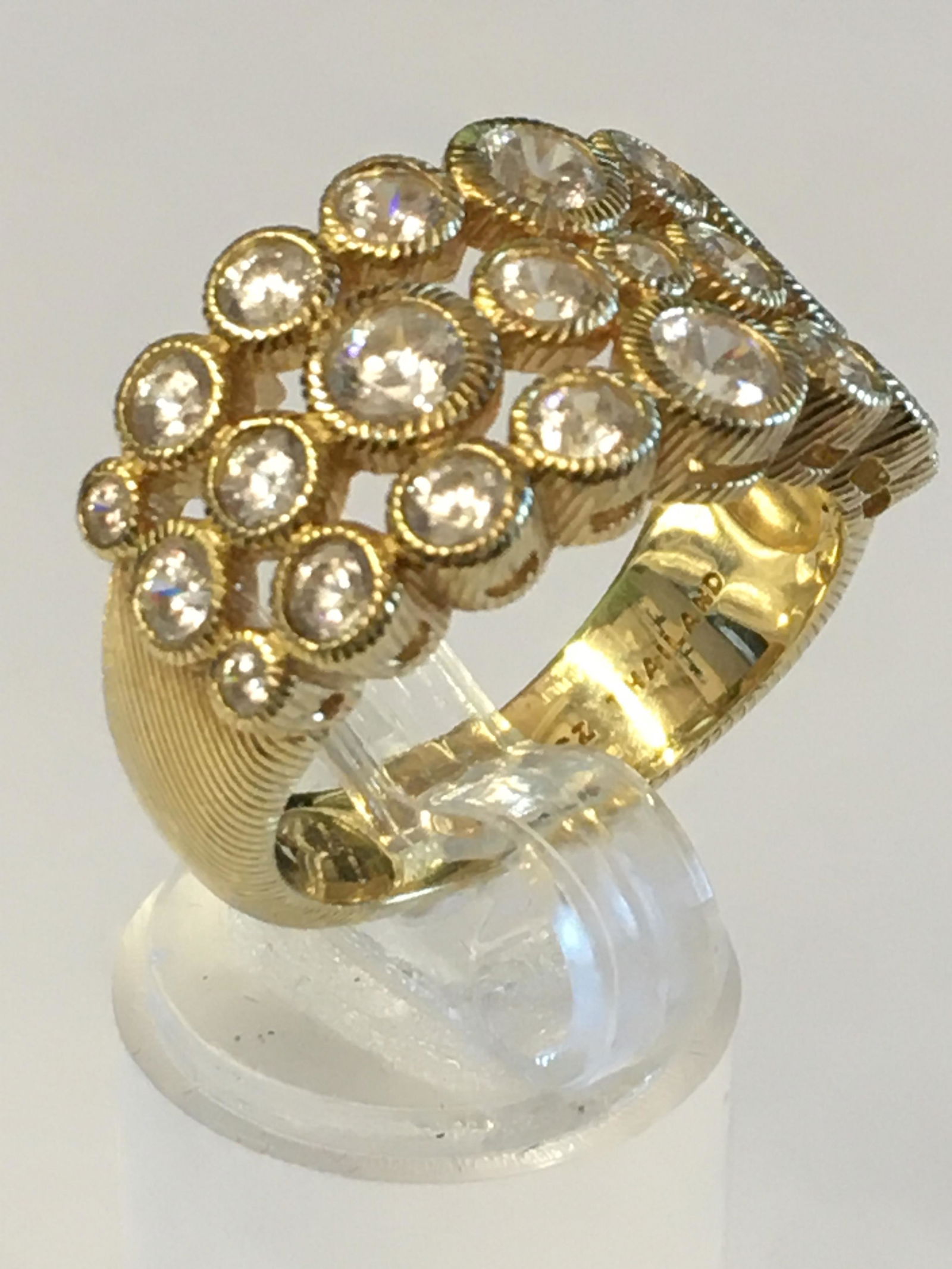 Judith Ripka Gold Wash over Sterling CZ Ring (1 of 4)