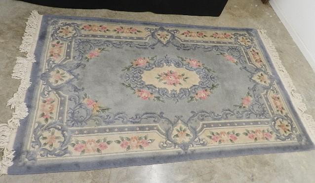 Wool Area Rug: wear and pet stains, 5'3" x 8'3"