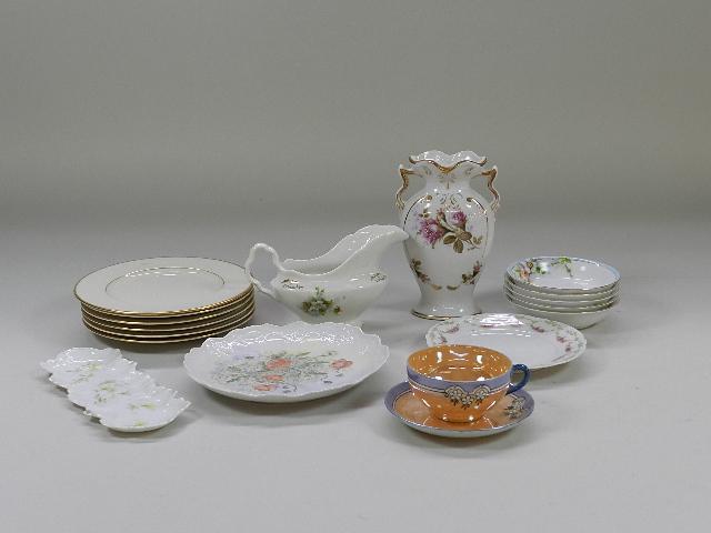6 Lenox Plates, Nippon Berry Bowls & Assorted Porcelain: 6 Lenox Plates, Nippon Berry Bowls & Assorted Porcelain