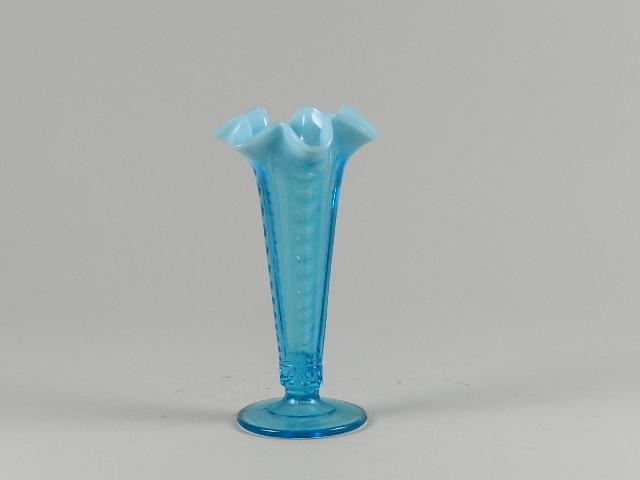 Northwood Blue Opalescent Pottery Glass Vase (1 of 1)
