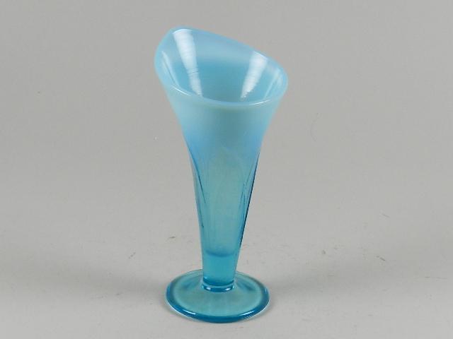 EAPG Blue Opalescent Jack in the Pulpit Vase (1 of 3)