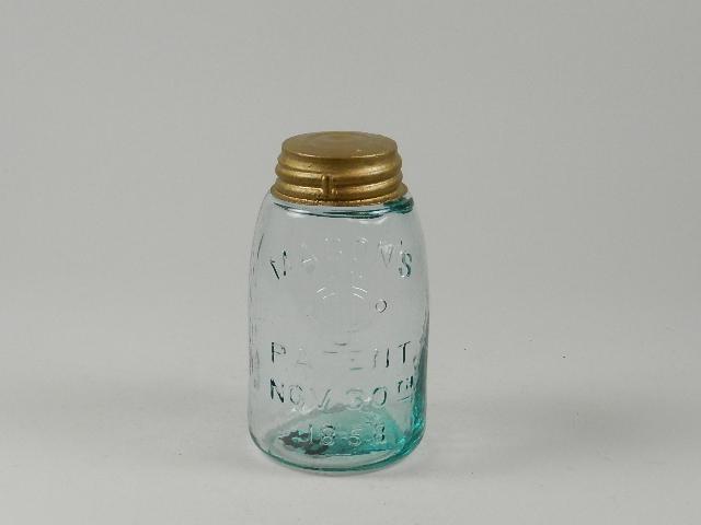 Mason?s CFJCO Patent Nov 30th 1858 Aqua Midget Pint Jar (1 of 5)
