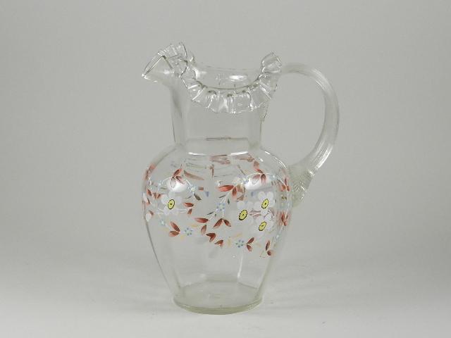 Victorian Blown Glass Lemonade Pitcher & Three Tumblers (1 of 3)