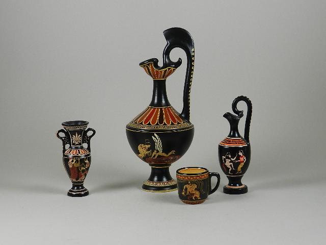 Group of 4pcs Greek Pottery (1 of 2)
