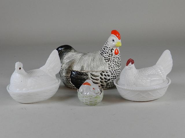 3 Hen on Nest Covered Dishes (1 of 3)