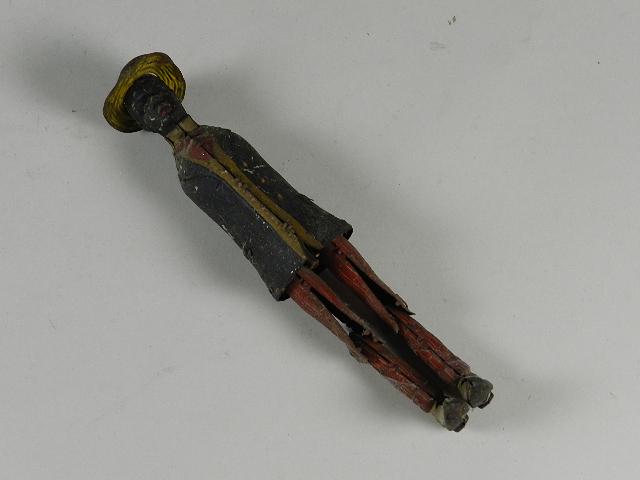 Jazzbo Jim Wind Up Figure Only: Missing arms. Wear to tin and loss of paint. 7 1/2? tall