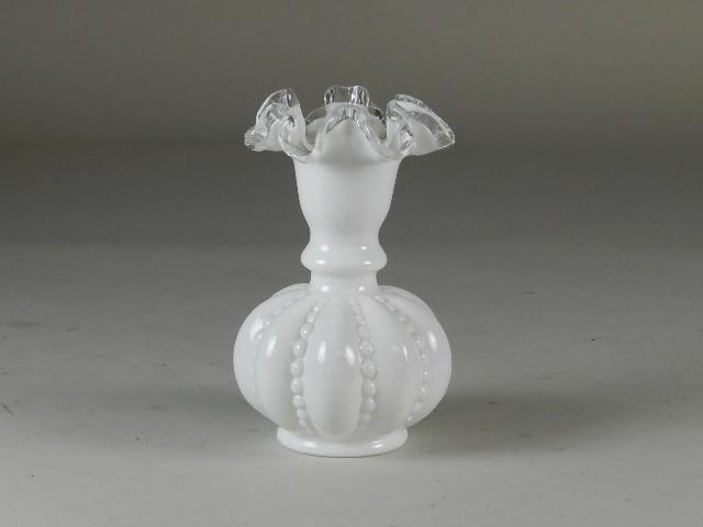 Fenton White Vase (1 of 2)