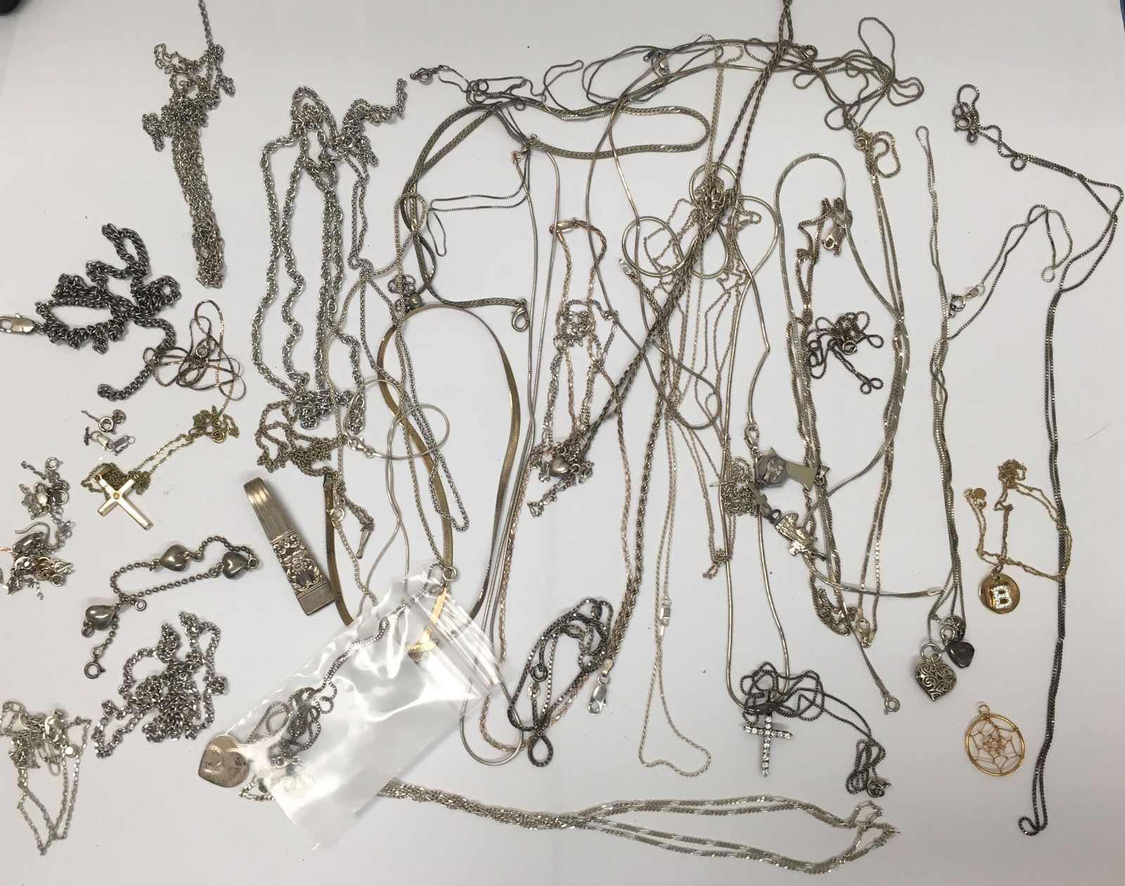 Miscellaneous Lot of Sterling Chains, etc (1 of 2)