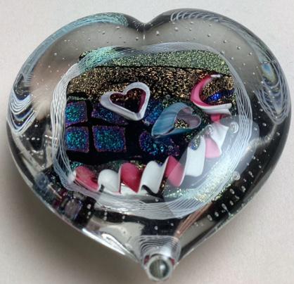 Randy Strong Heart Art Glass Paperweight (1 of 3)