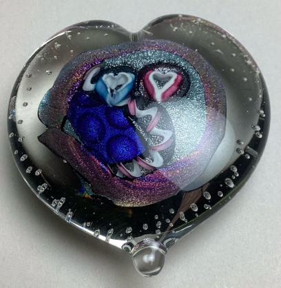 Randy Strong Heart Art Glass Paperweight (1 of 3)