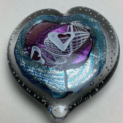 Randy Strong Heart Art Glass Paperweight (1 of 3)